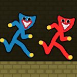 Red and Blue Stickman Huggy